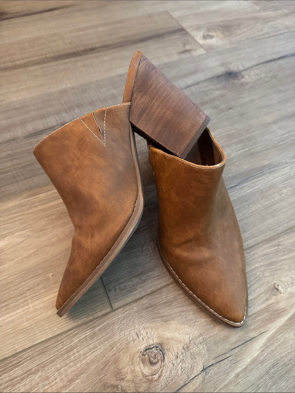 Abound Cognac Pointed-Toe Mule Booties
